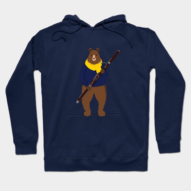 Bear with bassoon Hoodie by yanatibear